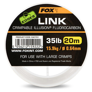 Fox Carp - Fil fluorocarbon Edges Link Illusion Fluorocarbon 0.53mm/25lb - Fox Carp