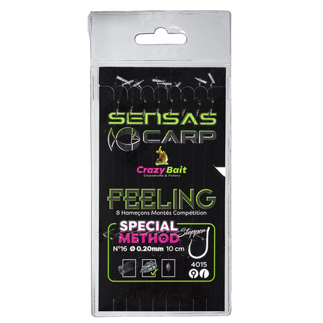 Fil nylon Hame&ccedil;ons Mont&eacute;s Carp Feeling Method Stop 4015 - 10cm - Sensas