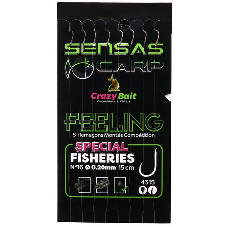 Sensas - Onderlijn Crazy Bait Carp Feeling Special Fisheries 4315 - 15cm - Sensas