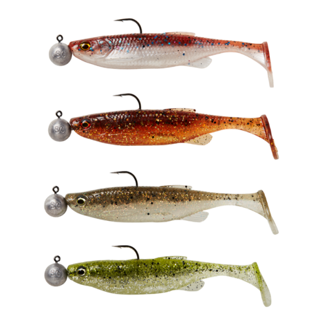 Savage Gear - Softbaits Fat Minnow T-Tail RTF Sinking Clearwater Mix 7gr + 7,5gr - Savage Gear