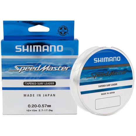 Shimano - Speedmaster Tapered Surf Leader Clear 10x15m - Shimano