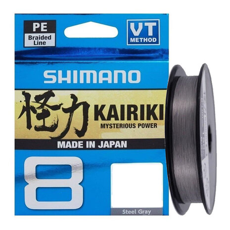Shimano - Lijn gevlochten Kairiki 8 Steel Gray - 150m - Shimano