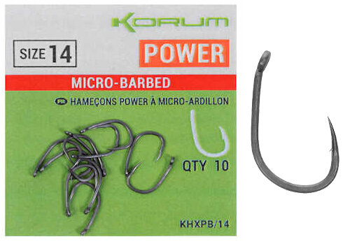 Korum - Haken Xpert Power Micro Barbed Hooks - Korum