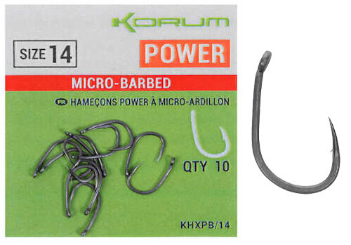 Korum - Hame&ccedil;ons Xpert Power Micro Barbed Hooks - Korum