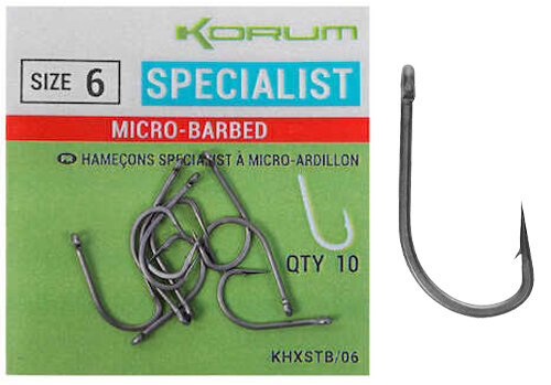 Korum - Hame&ccedil;ons Xpert Specialist Micro Barbed Hooks - Korum