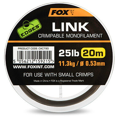 Fox Carp - Fil Nylon Edges Link Trans Khaki Mono 0.64mm/35lb - Fox Carp