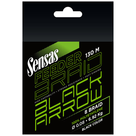 Sensas - Gevlochten lijn Black Arrow Feeder Braid - 130m - Sensas