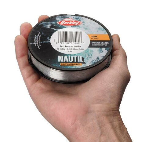 Berkley - Lijn Nylon Nautil Surf  Mono Tapered Leader Clear / 5x15m - Berkley