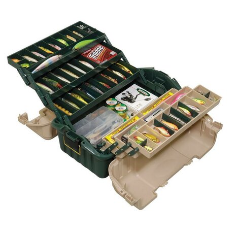 Plano - Six Tray Hip Roof Tacklebox Green / Sandstone - Plano