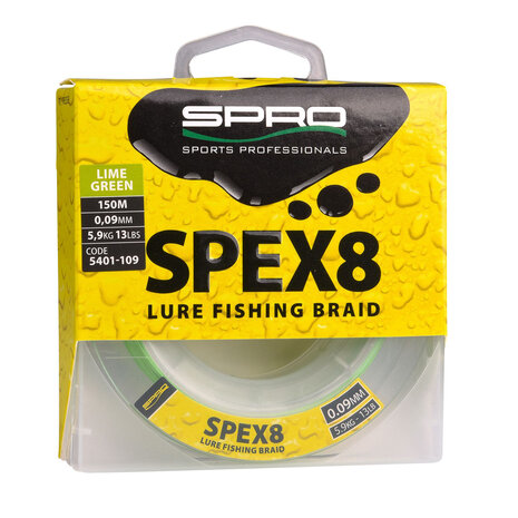 SPRO - Lijn gevlochten SPEX8 Braid Lime Green - 150m - SPRO