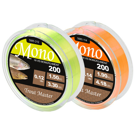 Trout Master - Lijn Nylon Hi-Vis mono 200m - SPRO