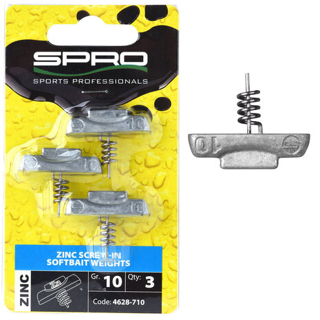SPRO - Zinc Screw-in Softbait Weights - SPRO