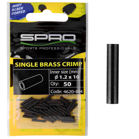SPRO - Matte Black Single Brass Crimp - SPRO