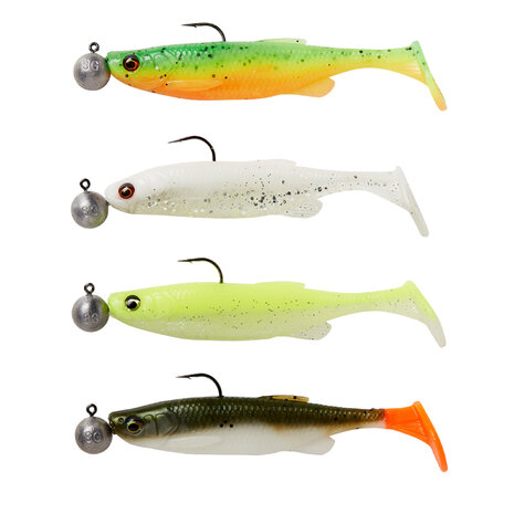 Savage Gear - Softbaits Fat Minnow T-Tail RTF Sinking Darkwater Mix 5gr + 7,5gr - Savage Gear