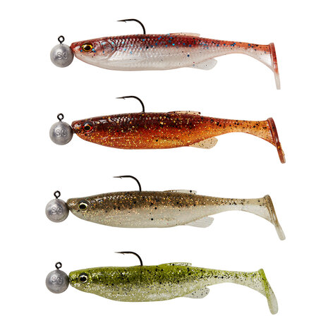 Savage Gear - Softbaits Fat Minnow T-Tail RTF Sinking Clearwater Mix 5gr + 7,5gr - Savage Gear