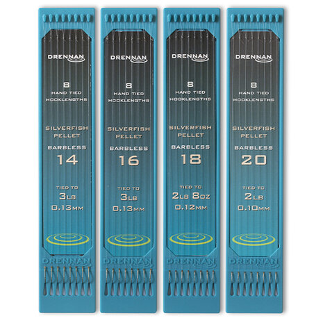 Drennan - Onderlijnen Silverfish Pellet Barbless  / 15cm- Drennan