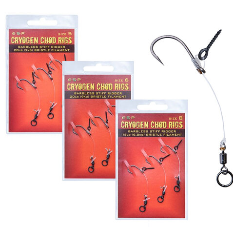 ESP - Hame&ccedil;ons montes Cryogen Chod Rigs Barbless - ESP