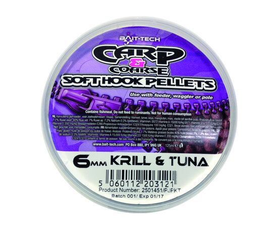 Bait Tech - Pellets Carp &amp; Coarse Softhook Pellets - Bait Tech