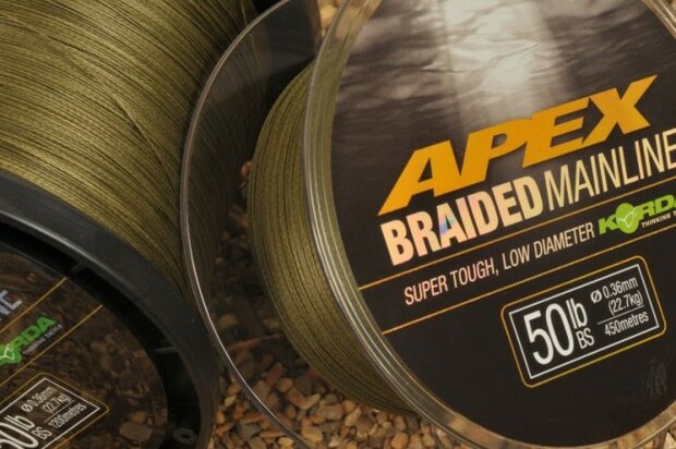 Korda - Fil tress&eacute; Apex Braided Mainline - 450 m - Korda