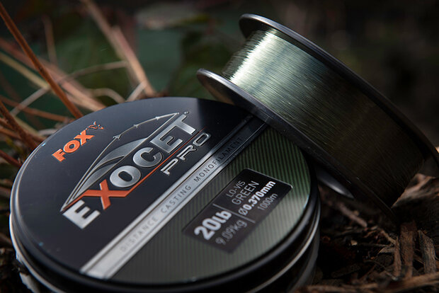 Fox Carp - Lijn nylon Exocet Pro Monofilament Lo-Vis Green - 1000m - Fox Carp