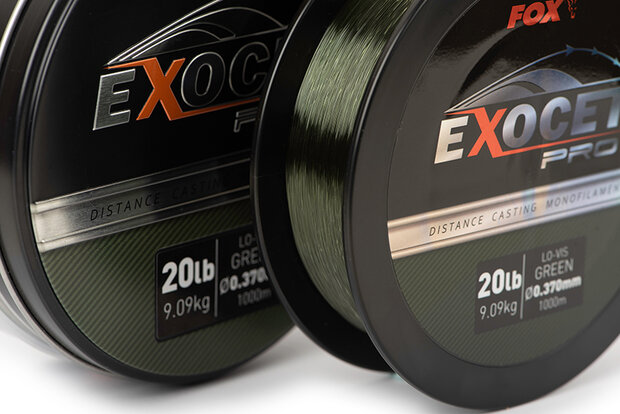 Fox Carp - Lijn nylon Exocet Pro Monofilament Lo-Vis Green - 1000m - Fox Carp