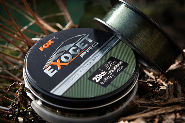 Fox Carp - Lijn nylon Exocet Pro Monofilament Lo-Vis Green - 1000m - Fox Carp