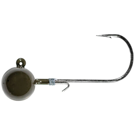 LMAB - Jigkoppen Tungsten Round Jig - Pumpkin Green - LMAB