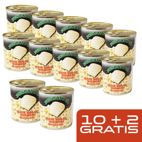 Arca - ACTIE 10+2 gratis / Mais White Pescaviva 340 gram  - Arca