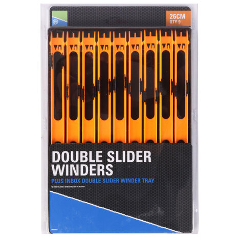 Preston - Double Slider Winders 26cm Orange in a tray - Preston