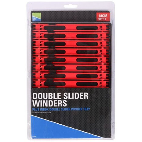 Preston - Double Slider Winders 18cm Red in a tray - Preston