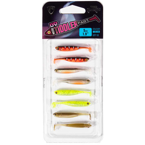 Fox Rage - Micro Tiddler Fast Mixed Color Lure Pack 8pcs - 5cm - Fox Rage