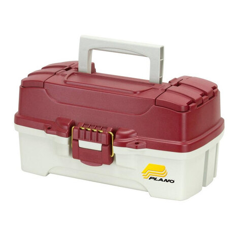 Plano - One-Tray Tackle Box Red Metallic/Off-White - Plano