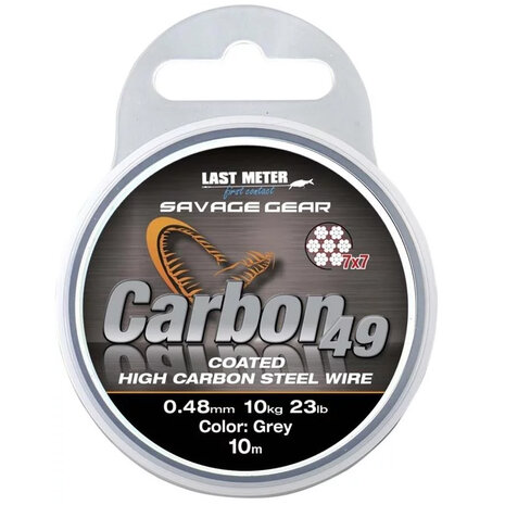 Savage Gear - Staaldraad High Carbon Steel Grey Wire Raw49 - Savage Gear