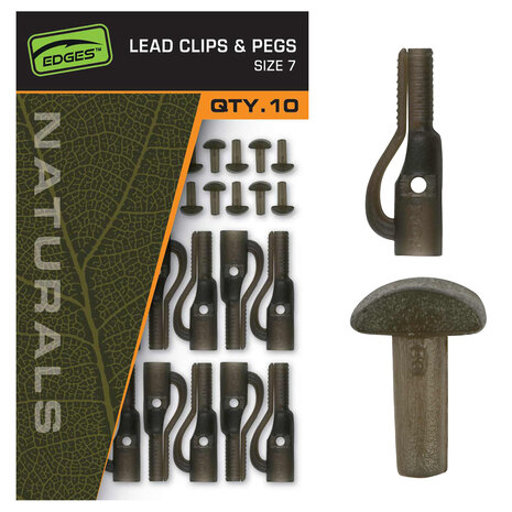 Fox Carp - End Tackle Naturals Size 7 Lead Clips &amp; pegs - Fox Carp