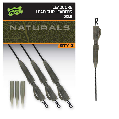 Fox Carp - End Tackle Naturals Leadcore PG Lead Clip Leaders - Fox Carp