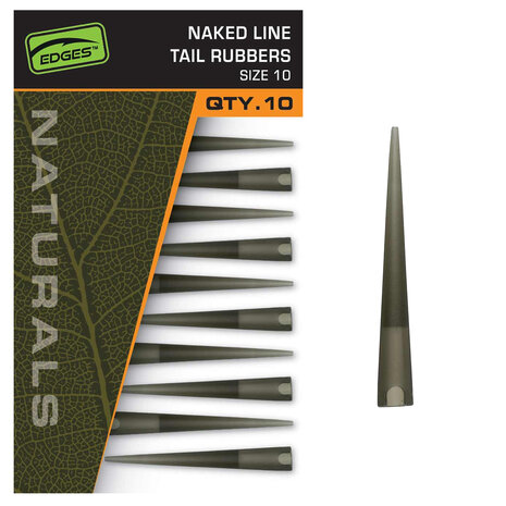 Fox Carp - End Tackle Naturals Sz 10 Naked Line Tail Rubbers - Fox Carp
