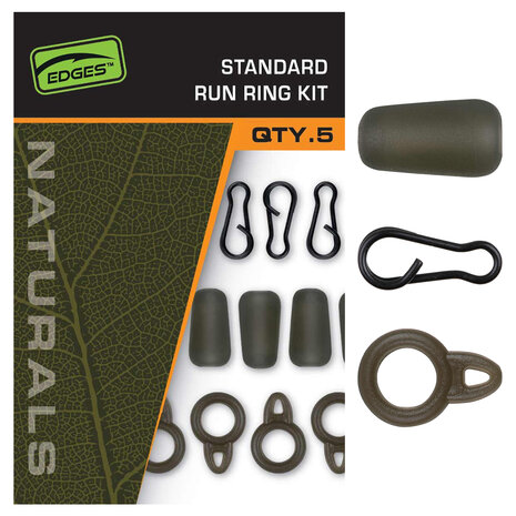 Fox Carp - End Tackle Naturals Standard Run Ring Kit x 8 - Fox Carp
