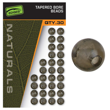 Fox Carp - End Tackle Naturals Tapered Bore Beads x 30 - Fox Carp