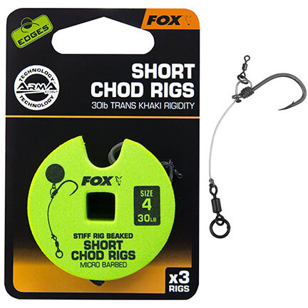 Fox Carp - Edges Short Chod Rigs Barbed - Fox Carp