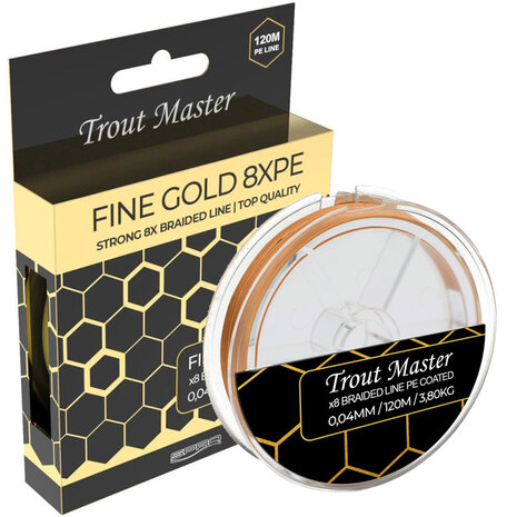 Trout Master - Lijn Gevlochten Fine Gold X8 PE 120m - SPRO