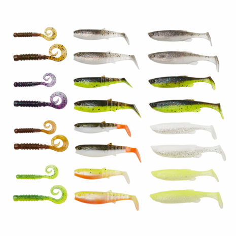 Savage Gear - Softbaits Perch Academy Kit Mixed Colours - 32 stuks - Savage Gear