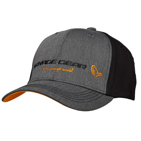 Savage Gear - Strike Cap Onesize Grey Melange/Black Pet - Savage Gear