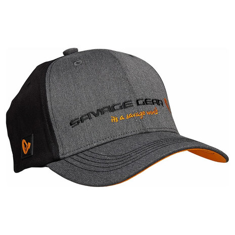 Savage Gear - Strike Cap Onesize Grey Melange/Black Pet - Savage Gear