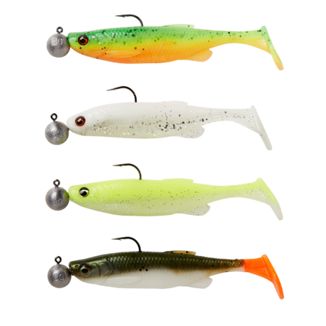 Savage Gear - Softbaits Fat Minnow T-Tail RTF Sinking Darkwater Mix 7gr + 7,5gr - Savage Gear