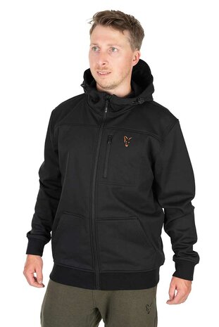 Fox Carp - Soft Shell Jacket Black &amp; Orange - Fox Carp