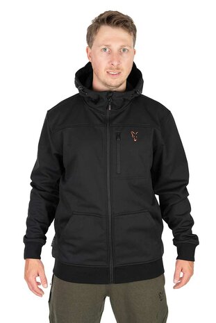 Fox Carp - Soft Shell Jacket Black &amp; Orange - Fox Carp