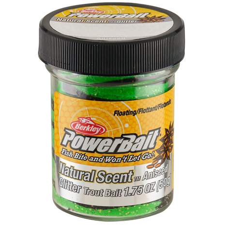 Berkley - App&acirc;ts d&#039;imitation Powerbait Natural Scent Glitter Trout Bait Anise - Berkley