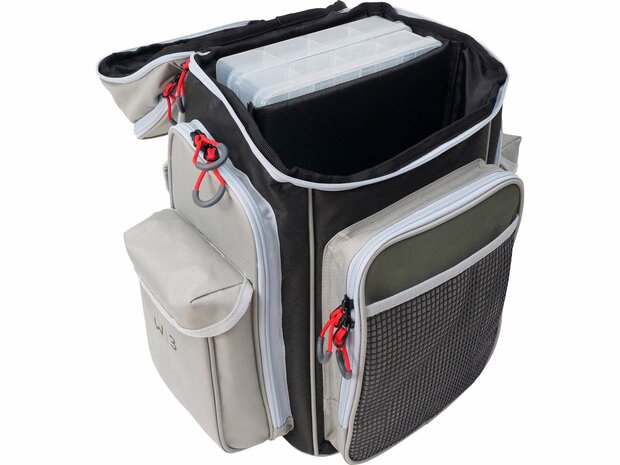 Westin - W3 Backpack Plus  (+2 Tackleboxes) Large Grey/Black - Westin
