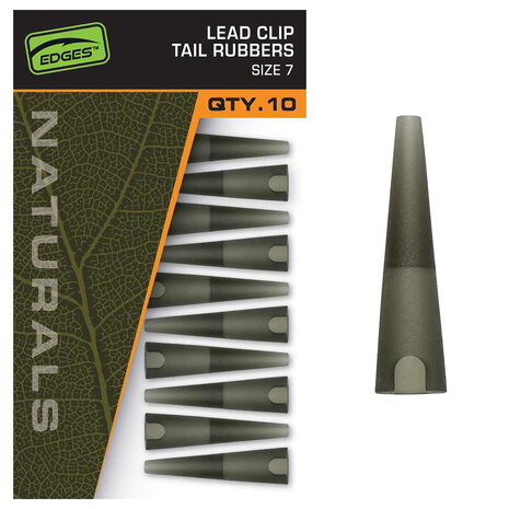 Fox Carp - End Tackle Naturals Size 7 Lead Clips Tail Rubbers - Fox Carp