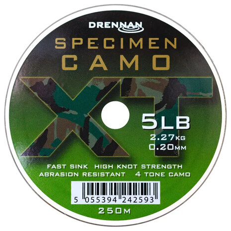 Drennan - Lijn nylon Specimen Camo XT - 250m - Drennan